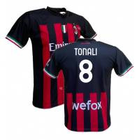 Maglia AC Milan Tonali 8 Autorizzata Ufficiale Home 2022-23